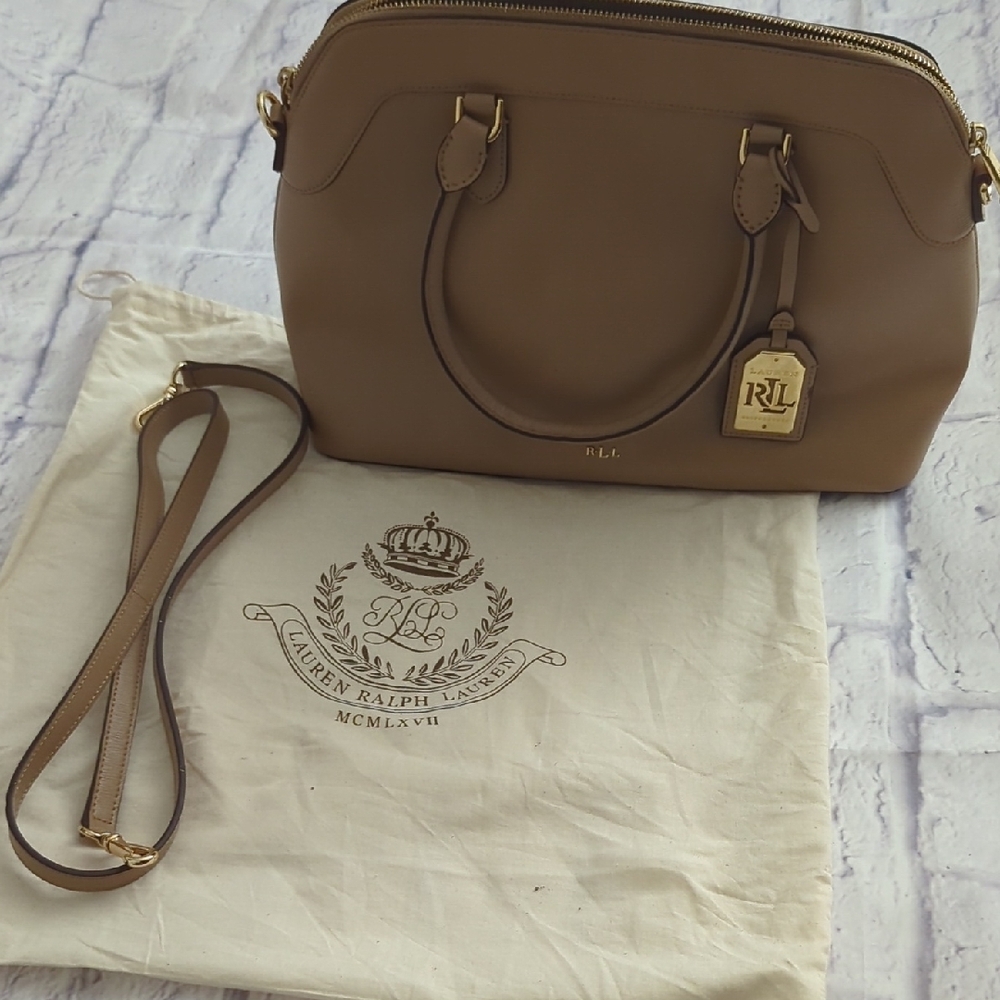 Lauren Ralph Lauren Brown Leather Satchel